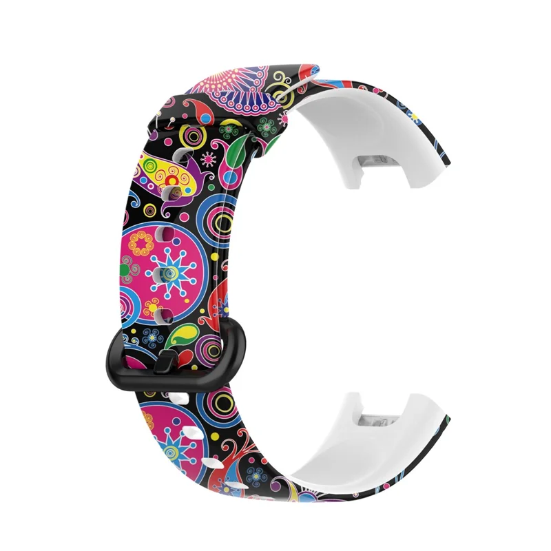 Pattern Printed Watchband Silicone Adjustable Smart Watch Strap for Xiaomi Redmi Watch / Mi Watch Lite - Peacock
