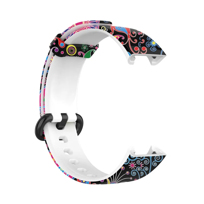 Pattern Printed Watchband Silicone Adjustable Smart Watch Strap for Xiaomi Redmi Watch / Mi Watch Lite - Peacock