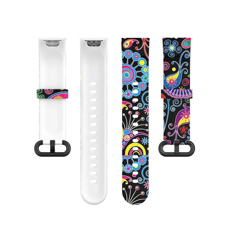 Pattern Printed Watchband Silicone Adjustable Smart Watch Strap for Xiaomi Redmi Watch / Mi Watch Lite - Peacock