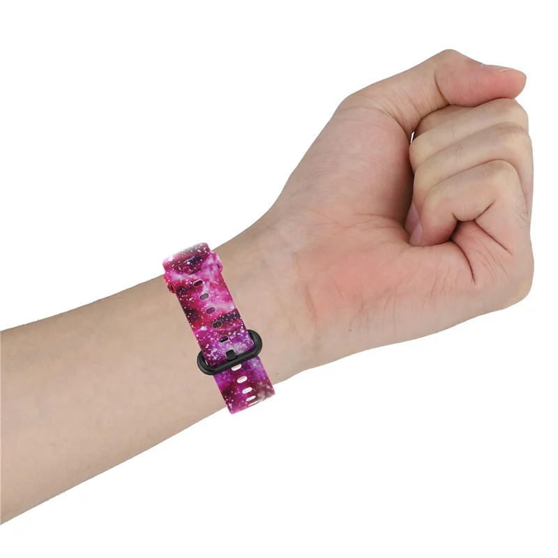 Pattern Printed Watchband Silicone Adjustable Smart Watch Strap for Xiaomi Redmi Watch / Mi Watch Lite - Peacock