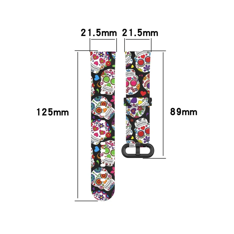 Pattern Printed Watchband Silicone Adjustable Smart Watch Strap for Xiaomi Redmi Watch / Mi Watch Lite - Peacock