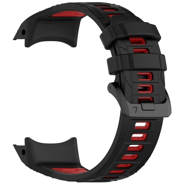 Für Garmin Instinct 3 50mm Zweifarbiges Smartwatch-Band Sport Atmungsaktives Silikonarmband - Schwarz+Rot