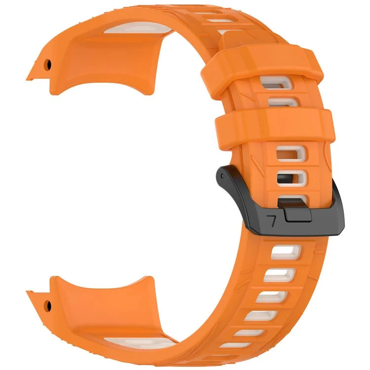 Correa Deportiva Garmin Instinct 3 45mm de Dos Colores, Transpirable de Silicona - Naranja + Luz de Estrellas