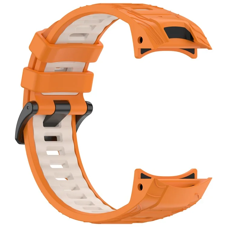 Correa Deportiva Garmin Instinct 3 45mm de Dos Colores, Transpirable de Silicona - Naranja + Luz de Estrellas