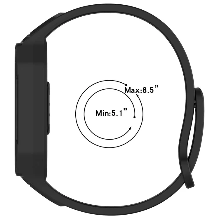 For Xiaomi Smart Band 9 / 8 / Mi Band 7 / 6 / 5 TPU Watch Band Integrated with Protective Case - White