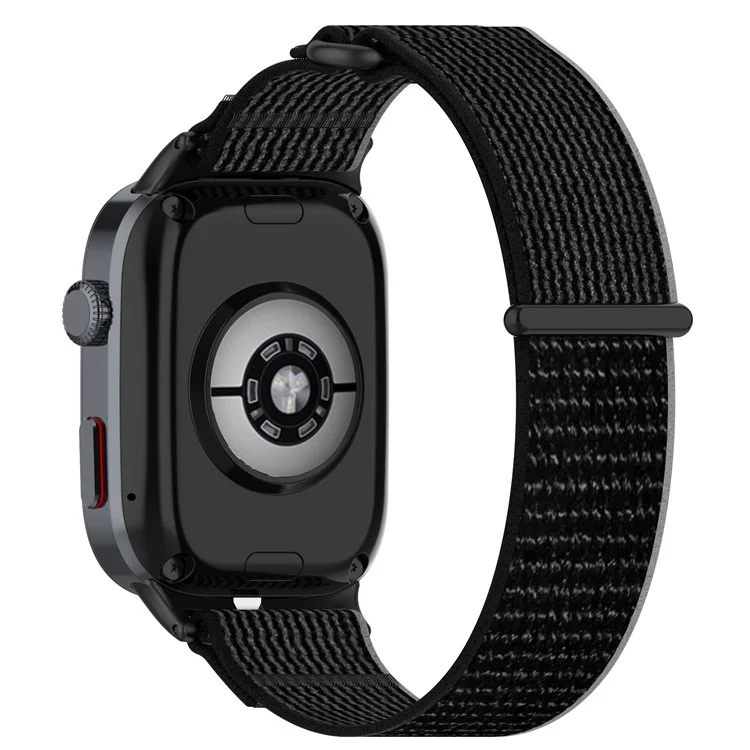 For Huawei Watch D2 Nylon Wrist Strap Magic Tape Loop Watch Band - Black+Grey