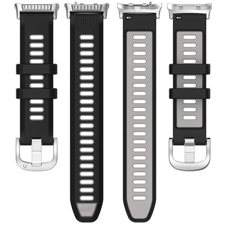 Para Huawei Watch D2 Banda de Smartwatch de Duas Cores Pulseira Esportiva de Silicone - Preto+Cinza