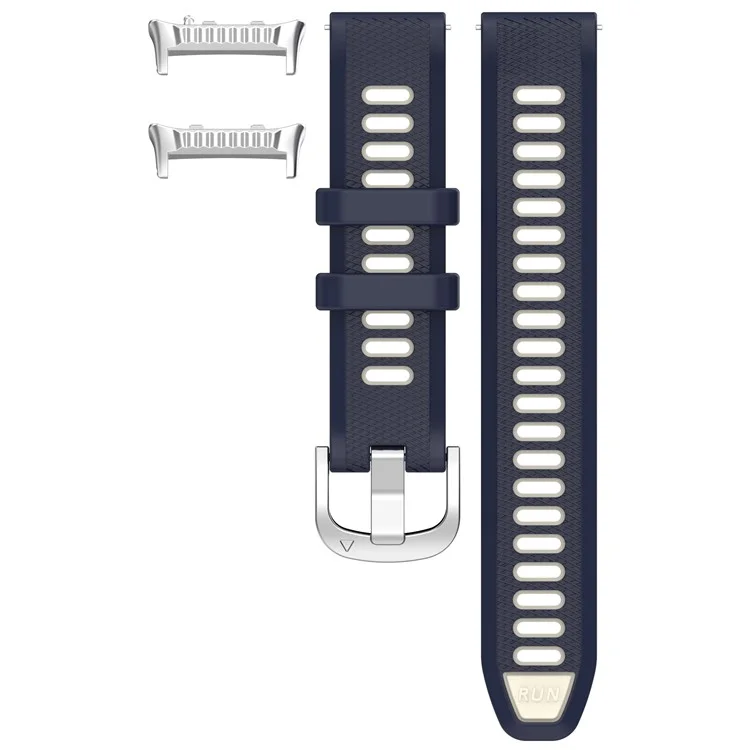 For Huawei Watch D2 Dual Color Smartwatch Band Sports Silicone Strap - Midnight Blue+Starlight