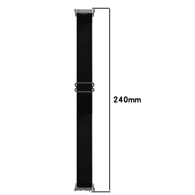 Für Huawei Watch D2 Uhrenarmband Nylon geflochten Elastisch Schiebe-Verschluss Atmungsaktiv Armband - Schwarz