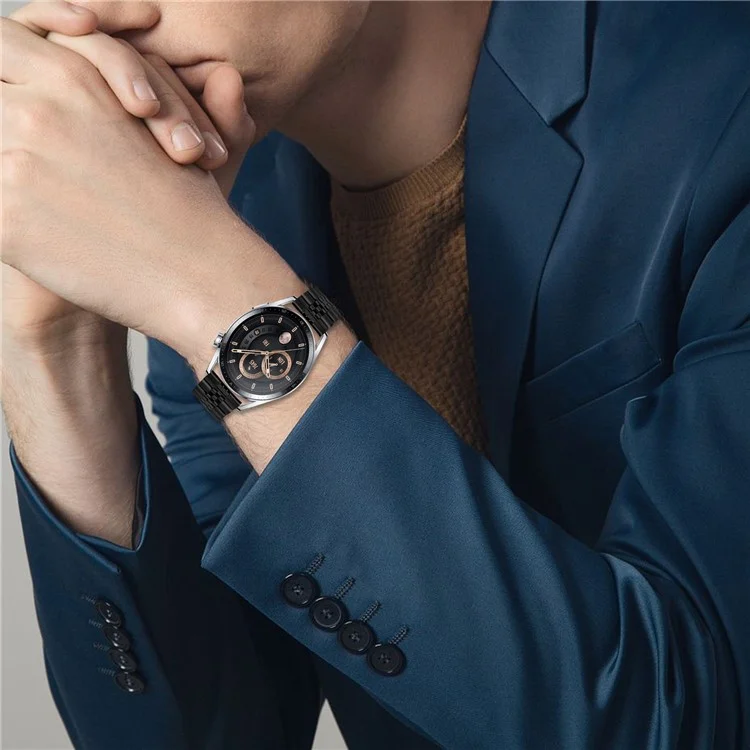 Correa de Reloj de 5 Hebras de Acero Inoxidable con Cierre de Mariposa para Samsung Galaxy Watch 46mm - Negro