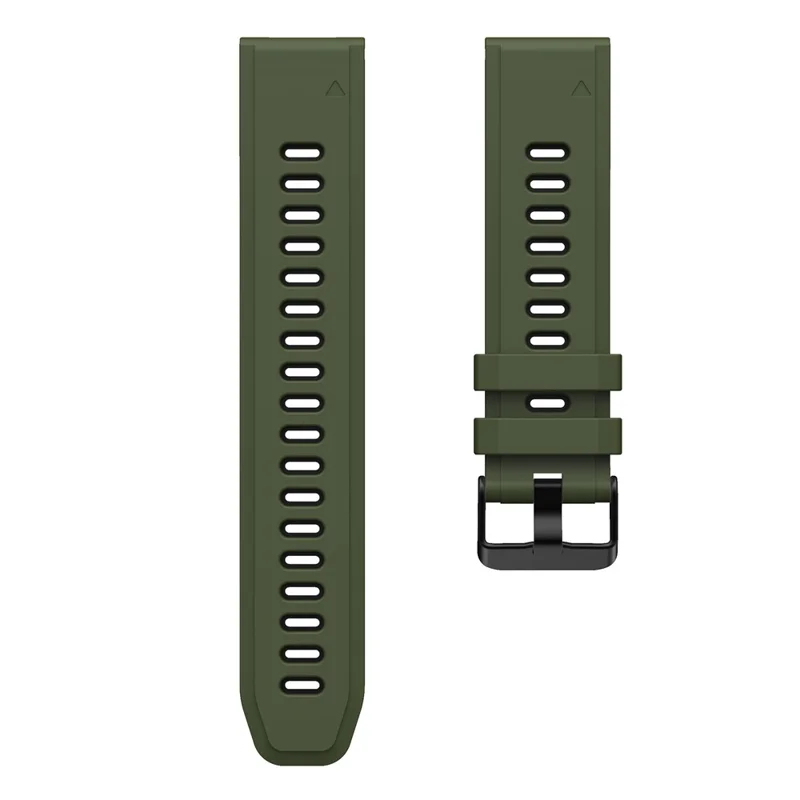 Dual Color Quick Release Silicone Replacement Watchband Bracelet Strap for Garmin Fenix 7X/6X Sapphire GPS/6X Pro/6X GPS/5X GPS/5X Plus - Army Green / Black