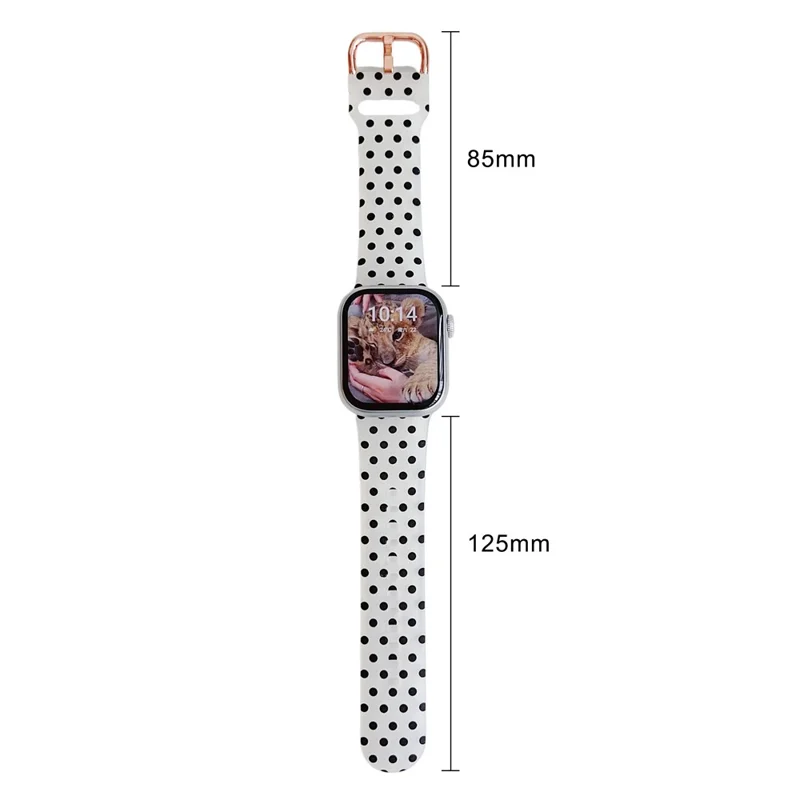 Watch Band for Apple Watch Series 10 Ultra 9 8 7 SE 6 5 4 3 2 1 46mm 49mm 45mm 44mm 42mm Pattern Printed Clear Silicone Strap - Dots