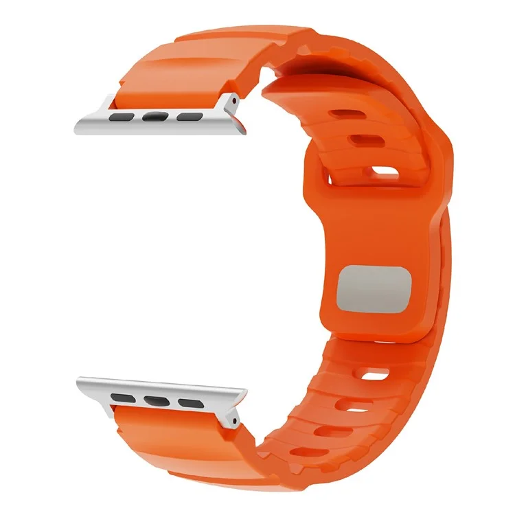 Ремешок из фторкаучука для Apple Watch Series 10, 9, 8, 7, SE (2023), SE (2022), SE 6, 5, 4, 3, 2, 1 42мм 41мм 40мм 38мм - Регулируемый ремешок, Оранжевый