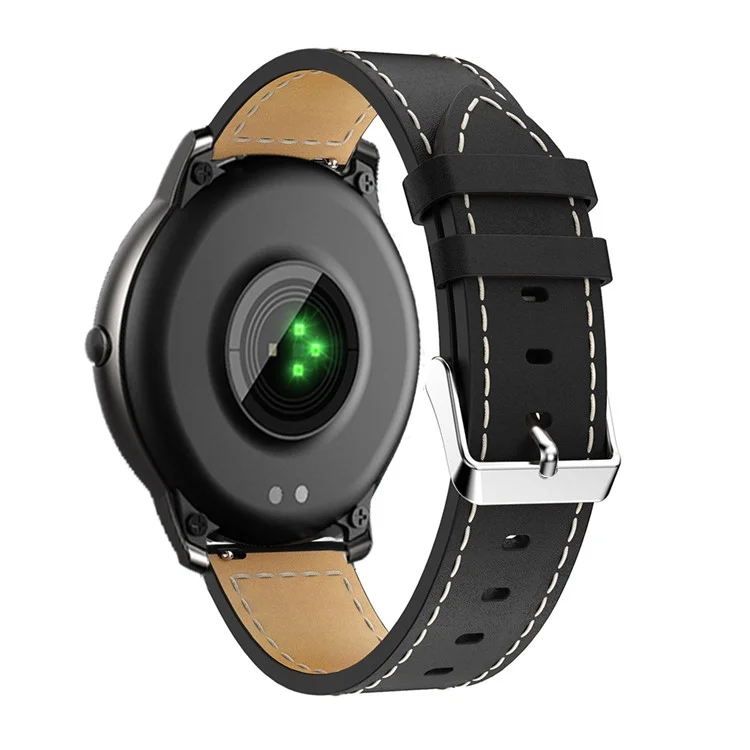 Genuíno Couro Inteligente Relógio de Banda Cinta Substituição para Xiaomi Haylou Solar LS05, etc. - Preto