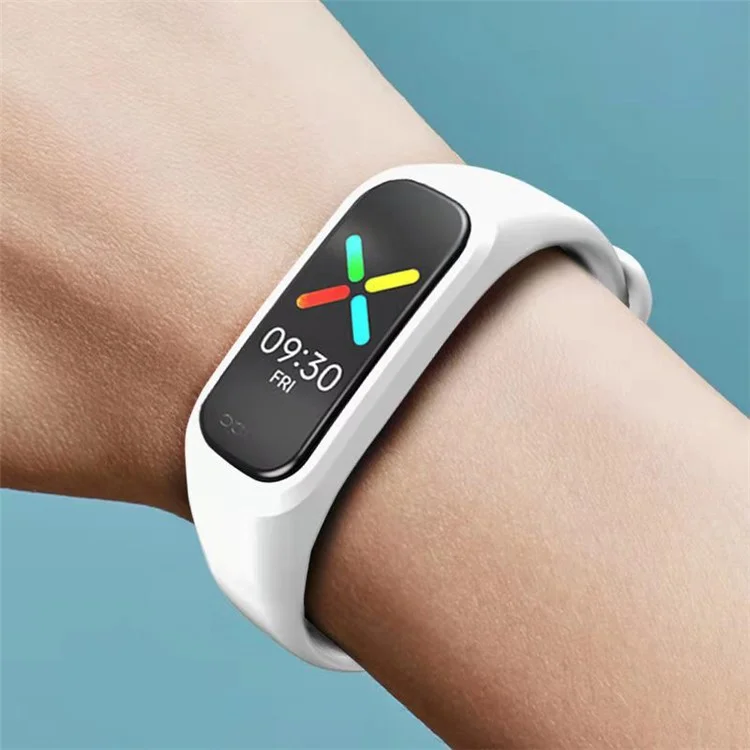 Replacement Soft Silicone Watchband Adjustable Smart Watch Strap for OPPO Band Style/EVA Limited Edition - White