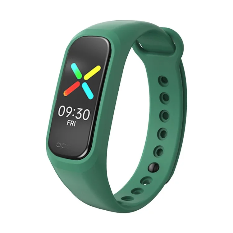 Correa de Reloj Suave de Silicona Ajustable de Repuesto para OPPO Band Style/EVA Limited Edition - Verde Negruzco