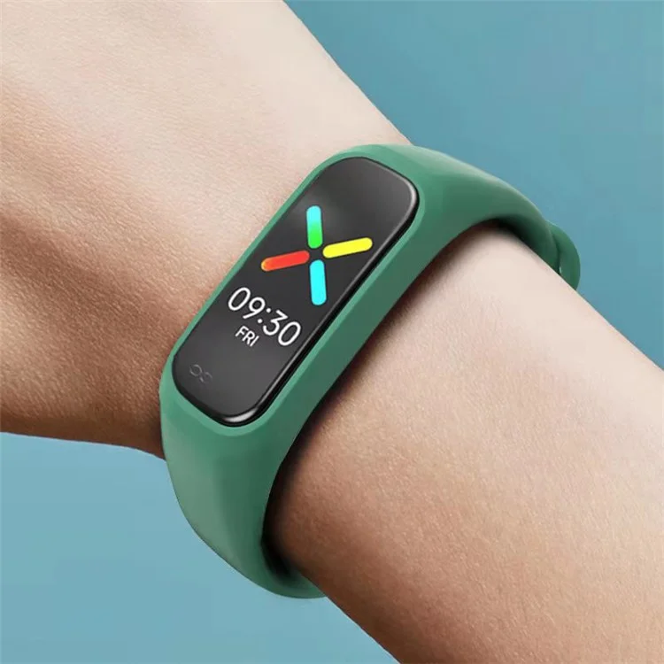 Correa de Reloj Suave de Silicona Ajustable de Repuesto para OPPO Band Style/EVA Limited Edition - Verde Negruzco