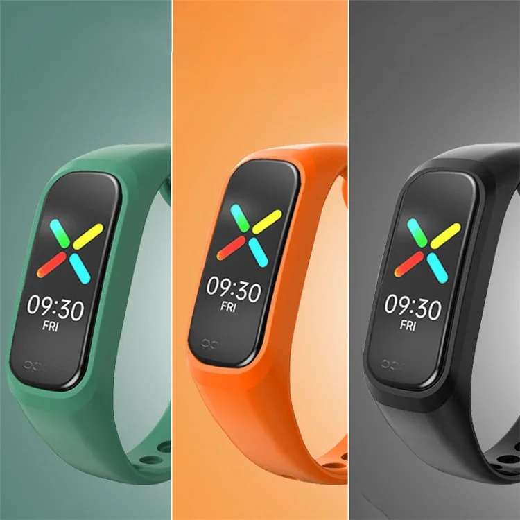 Correa de Reloj Suave de Silicona Ajustable de Repuesto para OPPO Band Style/EVA Limited Edition - Verde Negruzco