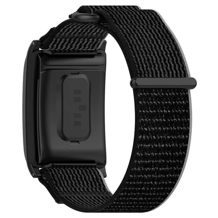 Pour WHOOP 4.0 Bracelet de Montre en Nylon avec Boucle à Ruban Magique - Noir+Gris