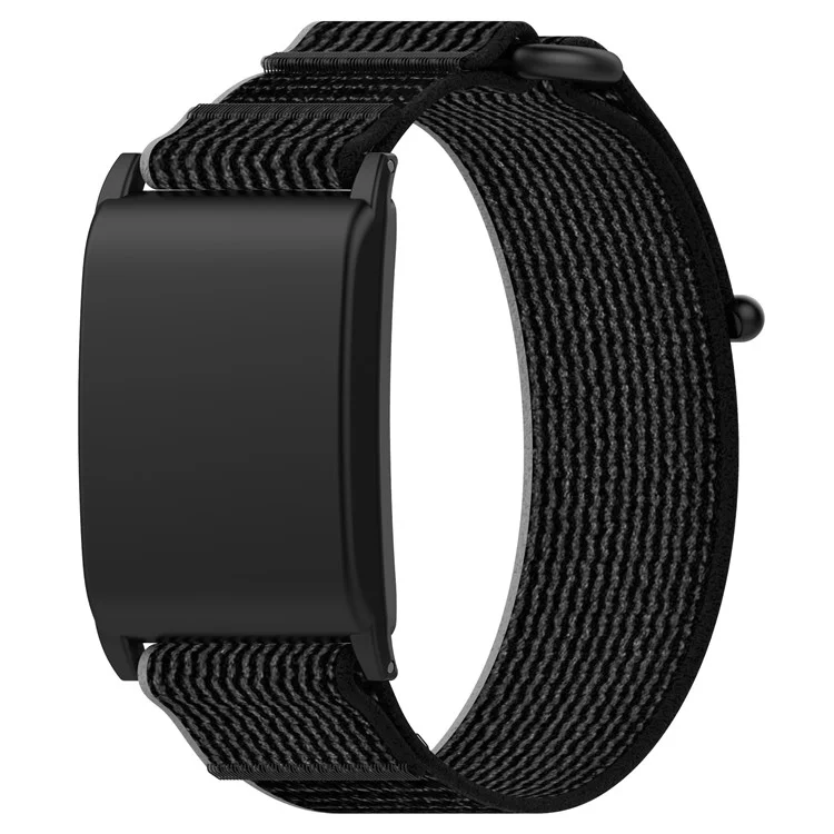 Pour WHOOP 4.0 Bracelet de Montre en Nylon avec Boucle à Ruban Magique - Noir+Gris