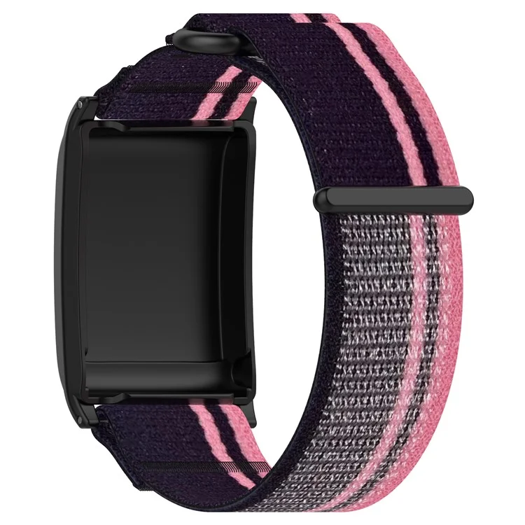 Pour WHOOP 4.0 Bracelet de Montre en Nylon avec Boucle à Ruban Magique - Rose+Violet