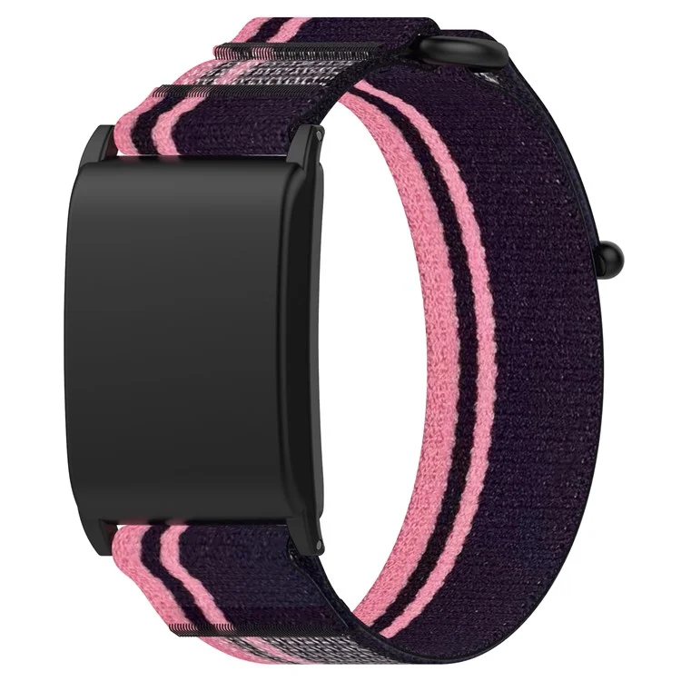Pour WHOOP 4.0 Bracelet de Montre en Nylon avec Boucle à Ruban Magique - Rose+Violet