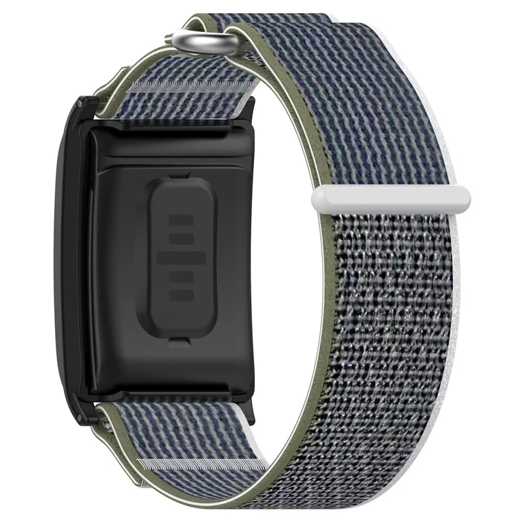 Pour WHOOP 4.0 Bracelet de Montre en Nylon avec Boucle à Ruban Magique - Vert+Gris