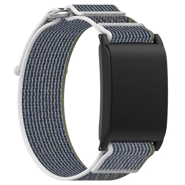 Pour WHOOP 4.0 Bracelet de Montre en Nylon avec Boucle à Ruban Magique - Vert+Gris