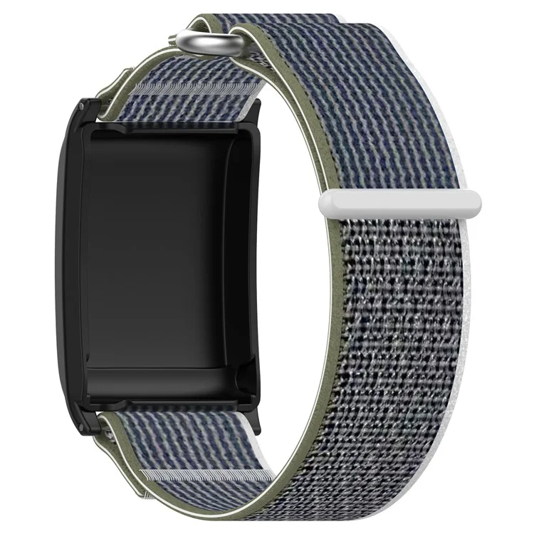 Pour WHOOP 4.0 Bracelet de Montre en Nylon avec Boucle à Ruban Magique - Vert+Gris