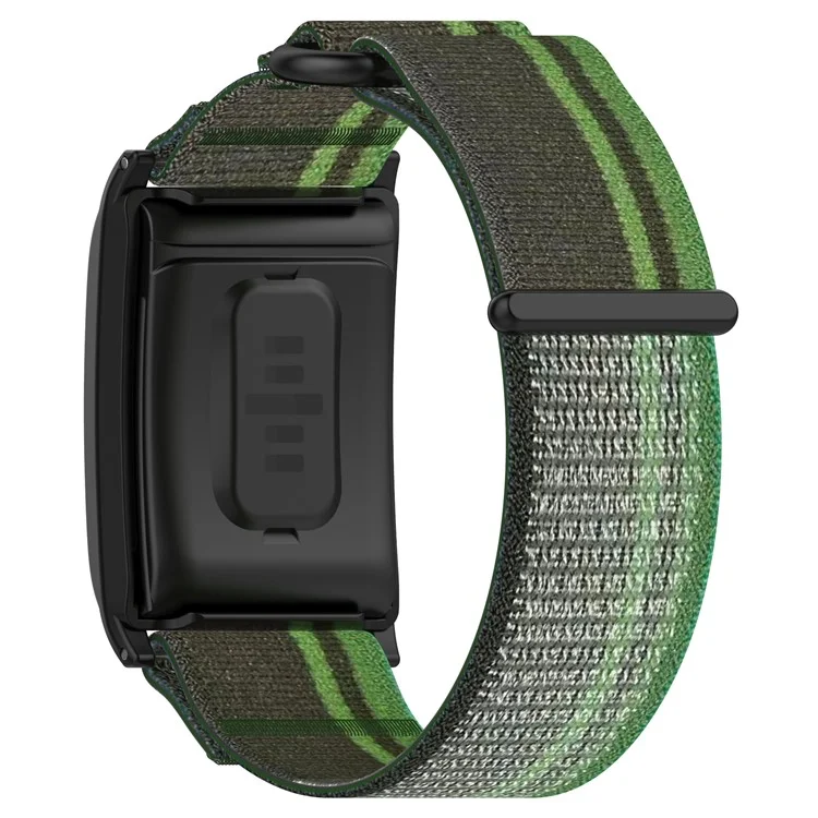 For WHOOP 4.0 Nylon Wrist Strap Magic Tape Loop Watch Band - Blackish Green