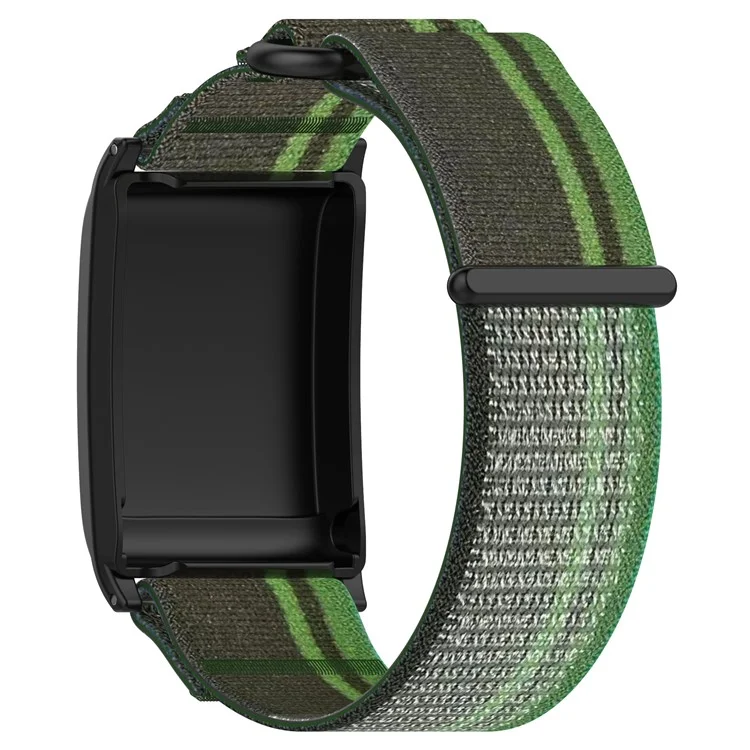 For WHOOP 4.0 Nylon Wrist Strap Magic Tape Loop Watch Band - Blackish Green
