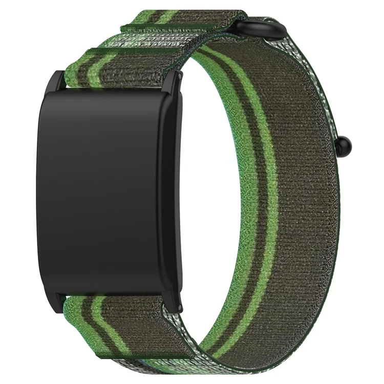 For WHOOP 4.0 Nylon Wrist Strap Magic Tape Loop Watch Band - Blackish Green