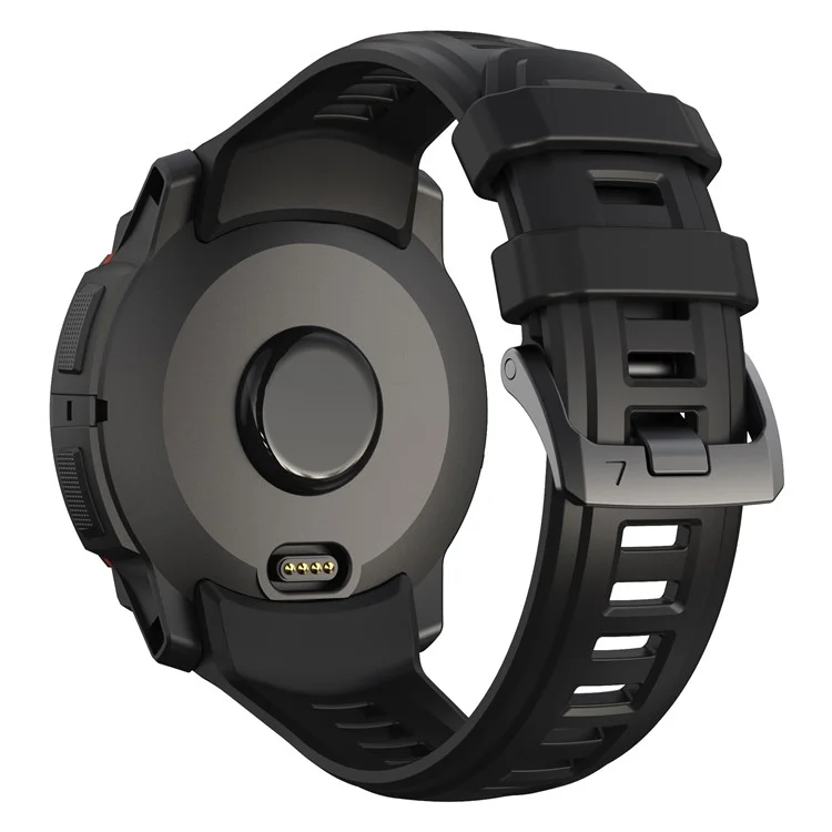 Für Garmin Instinct 3 AMOLED 50mm / Instinct 3 Solar 50mm Smartwatch Band Atmungsaktives Sport-Silikonarmband - Schwarz