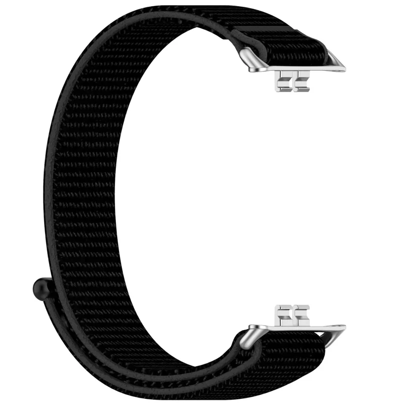 For Honor Choice ROSSINI 2i Wrist Strap Magic Tape Nylon Woven Watch Band - Black