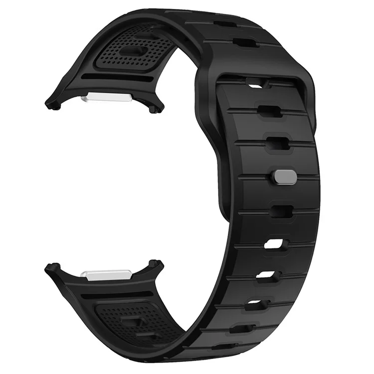 Para Samsung Galaxy Watch Ultra 47mm Bracelete de Silicone Fivela Reversível - Preto