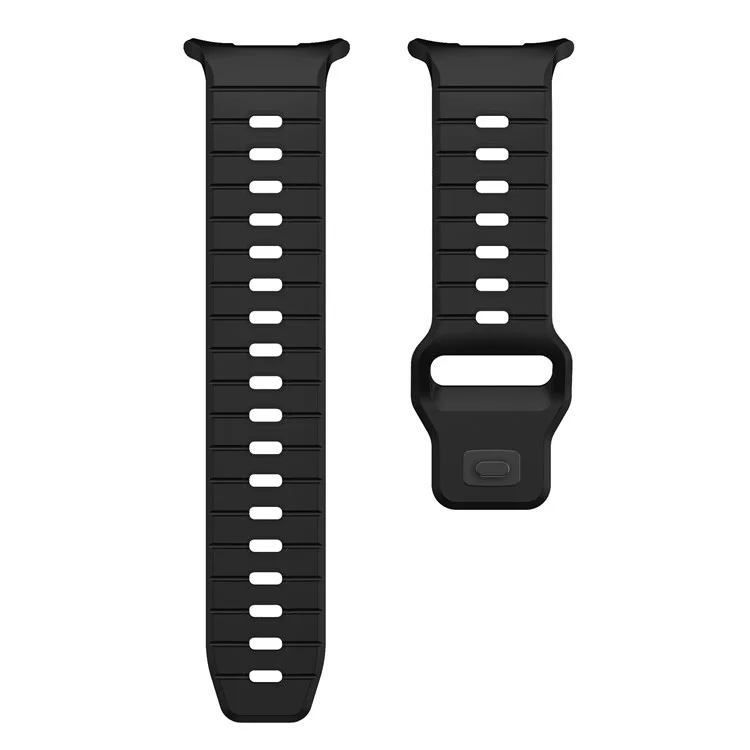 Para Samsung Galaxy Watch Ultra 47mm Bracelete de Silicone Fivela Reversível - Preto