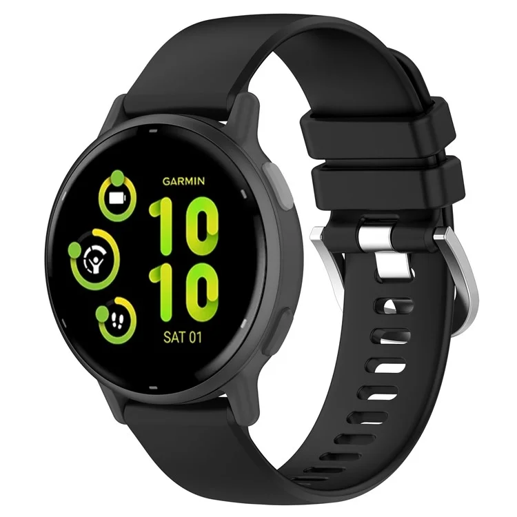 For Garmin Approach S50 Smartwatch Band 20mm Adjustable Sports Silicone Strap - Black