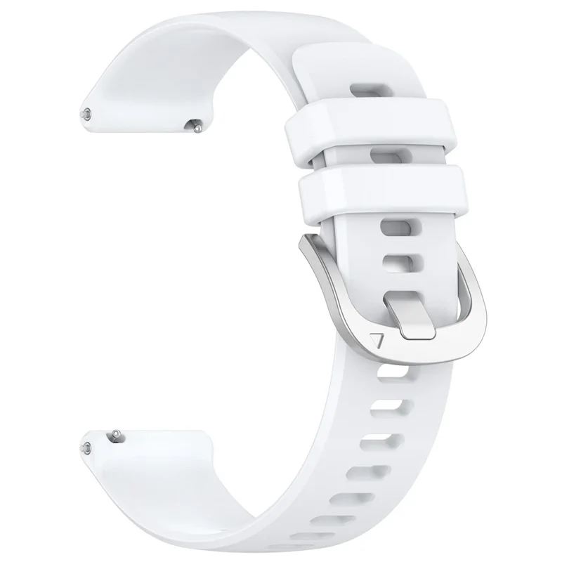 For Garmin Approach S50 Smartwatch Band 20mm Adjustable Sports Silicone Strap - White