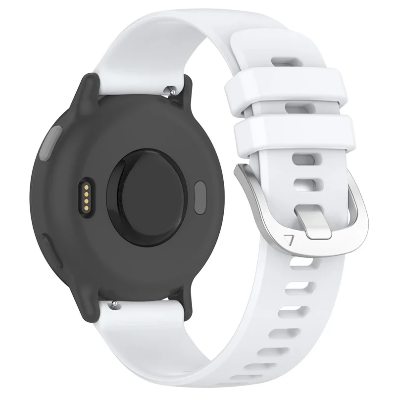 For Garmin Approach S50 Smartwatch Band 20mm Adjustable Sports Silicone Strap - White