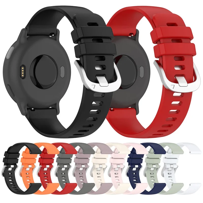 For Garmin Approach S50 Smartwatch Band 20mm Adjustable Sports Silicone Strap - White