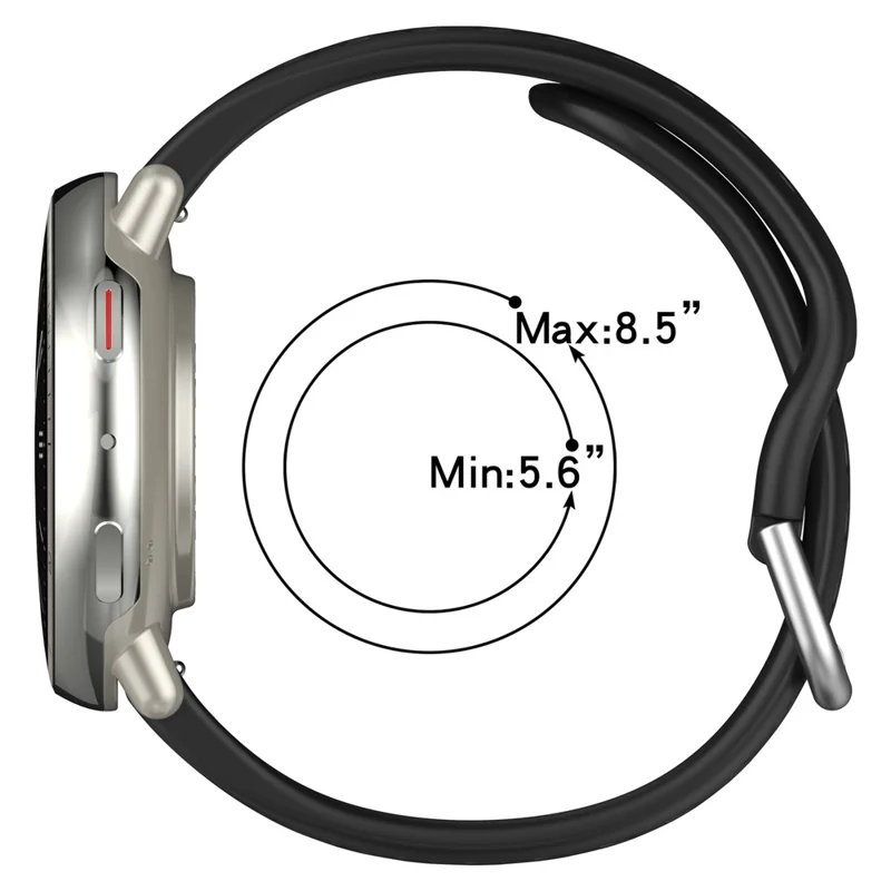 For Huami Amazfit Active 2 (A2437) Replacement Band Holes Design 20mm Adjustable Silicone Watch Strap - White