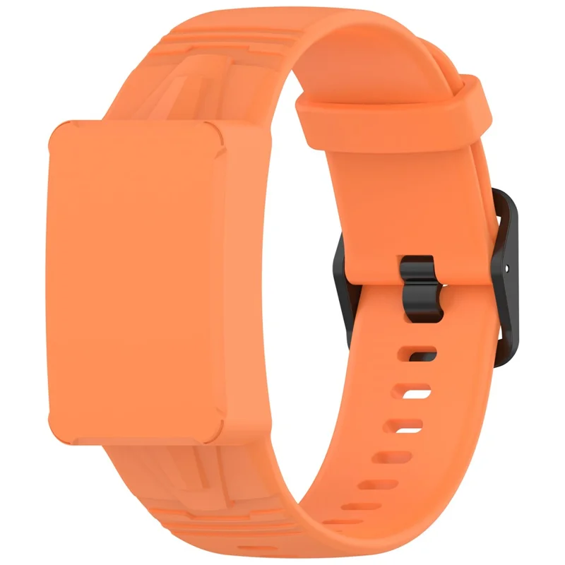 For WHOOP 4.0 Fitness Tracker Silicone Wristband Replacement Strap Integrated with Protective Case - Orange