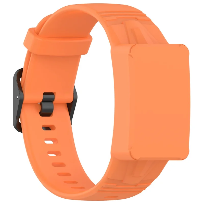 For WHOOP 4.0 Fitness Tracker Silicone Wristband Replacement Strap Integrated with Protective Case - Orange