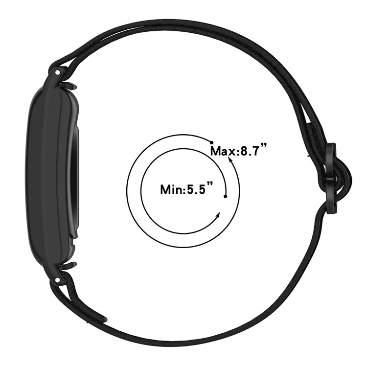 Pour WHOOP 4.0 Tracker de Fitness Bracelet Élastique en Nylon Tissé avec Étui de Protection - Noir
