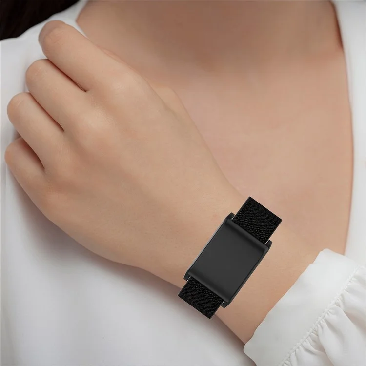 Pour WHOOP 4.0 Tracker de Fitness Bracelet Élastique en Nylon Tissé avec Étui de Protection - Noir