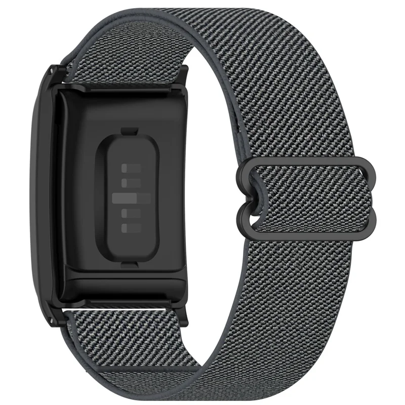 For WHOOP WHOOP 5.0 / 5.0 LIFE MG /  5.0 Peak / 5.0 One / 4.0 / 3.0 Fitness Tracker Elastic Woven Nylon Wrist Strap with Protective Case - Dark Grey