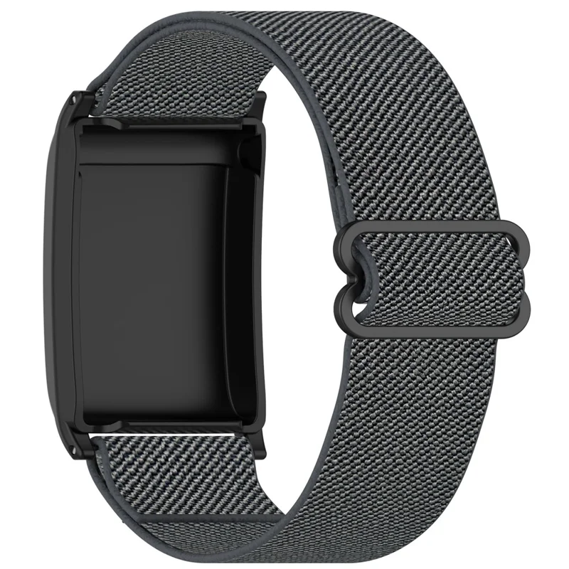 For WHOOP WHOOP 5.0 / 5.0 LIFE MG /  5.0 Peak / 5.0 One / 4.0 / 3.0 Fitness Tracker Elastic Woven Nylon Wrist Strap with Protective Case - Dark Grey