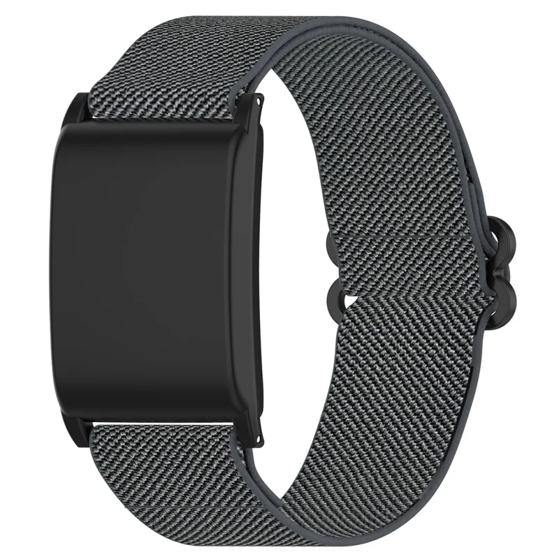 For WHOOP WHOOP 5.0 / 5.0 LIFE MG /  5.0 Peak / 5.0 One / 4.0 / 3.0 Fitness Tracker Elastic Woven Nylon Wrist Strap with Protective Case - Dark Grey