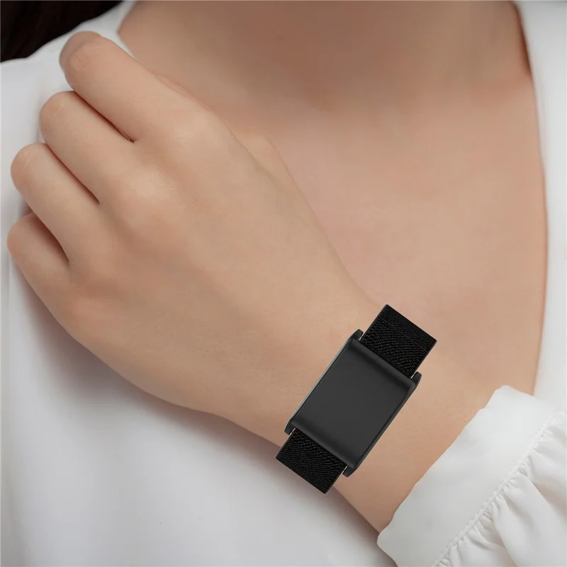 For WHOOP WHOOP 5.0 / 5.0 LIFE MG /  5.0 Peak / 5.0 One / 4.0 / 3.0 Fitness Tracker Elastic Woven Nylon Wrist Strap with Protective Case - Dark Grey