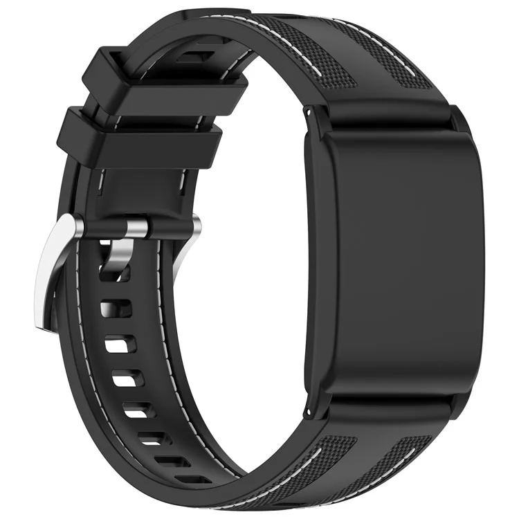 Ремешок для WHOOP 4.0 Фитнес-трекера из силикона и нейлона с защитным чехлом - Черный